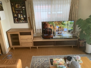 新発田市のW様邸へ180幅テレビボード・90幅サイドボードをお届けしました！