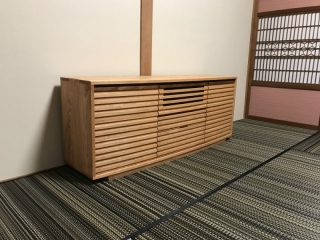 新発田市Ｋ様邸へ150幅アッシュ材テレビボードをお届けしました！！