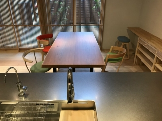 新潟市のF様邸へ180幅胡桃材ブックマッチテーブルをお届けしました！