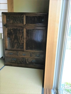新発田市のＴ様邸へ【85幅総欅和茶棚】をお届けしました！