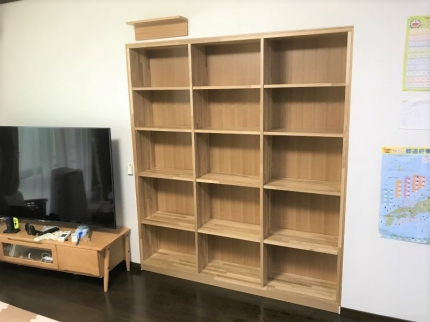 新潟市のK様邸へ168幅特注オープン棚をお届けしました！
