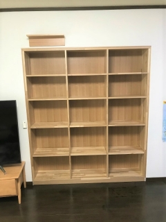 新潟市のK様邸へ168幅特注オープン棚をお届けしました！