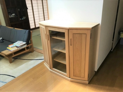新潟市のY様邸へ110幅ナラ材特注書棚をお届けしました！