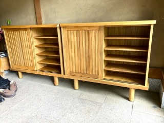 新潟市のH様邸へ122幅楠材特注下駄箱をお届けしました！